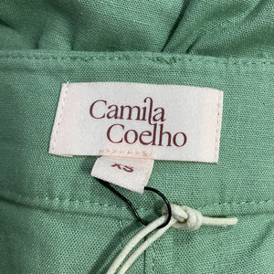 Camila Coelho Utility Sage Green Matilde Pants Size XS NWT