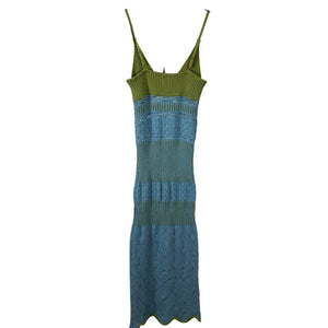 Misa Los Angeles Knit Blue Sezen Size S Dress