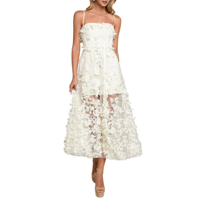 Neiman Marcus Floral Off-White Audrey Pim Dress Size X-Small NWT