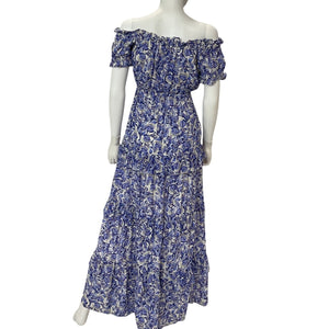 Astr The Label Floral Blue White Viona Maxi Dress Size S