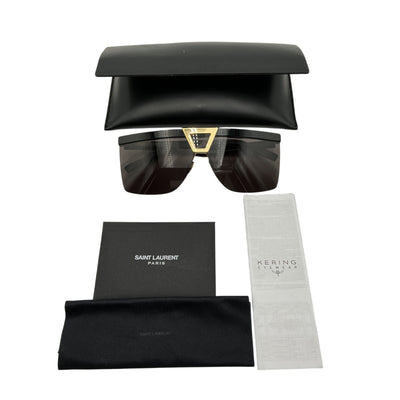 Saint Laurent Sleek Black Palace Mask Sunglasses