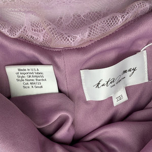 Katie May Ruched Lilac Bardot Dress Size XS