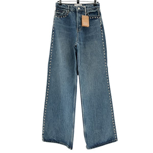 Reformation Studded Blue Cary Size 25 Jeans