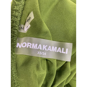 Norma Kamali 'Diana' Green One Shoulder Asymmetrical Dress Size XS