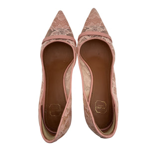 Malone Souliers Lace Pink Rina Pumps Size 6