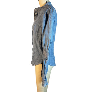 Veronica Beard Chambray Blue Dalton Blouse Size 4 NWT