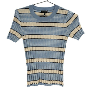 Rag & Bone Striped Blue Eloise Short Sleeve Crew Tee Size S