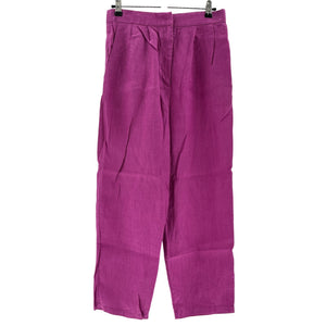 Adriana Degreas Solid Magenta Carrot Size M Pants