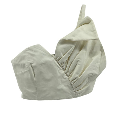 Amur Ruffled Ivory Declan Bustier Top Size 0