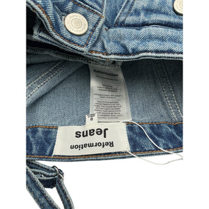 Reformation 'Coco' Blue Cotton Denim Bustier Top Size 0