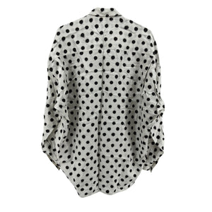 Balenciaga Polka Dot White Cocoon Shirt Size 40 EU / 8 US