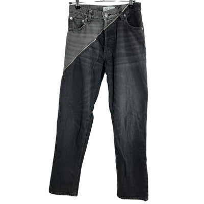 Eb Denim Asymmetric Black Gemini Denim Jeans Size 24