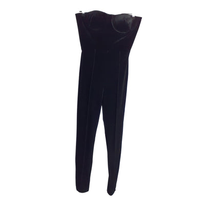 Alex Perry Sleek Black Velvet Jumpsuit Size 6