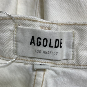 Agolde Organic White Parker Long Shorts Size 31