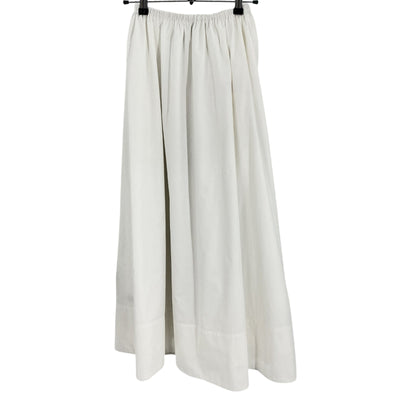 Helsa Crisp White Poplin Midi Skirt Size XS