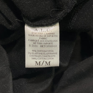 A.L.C. Chic Black Casey Puff Sleeve T-Shirt Size M