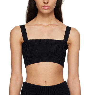 Loulou Studio Ribbed Black Senna Tank Top Size L