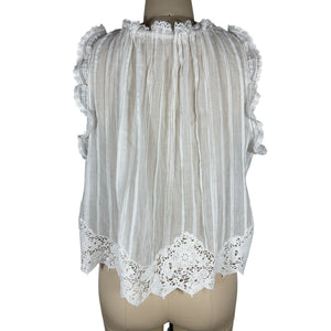 Dôen 'Amal' White Ramie Top Size M
