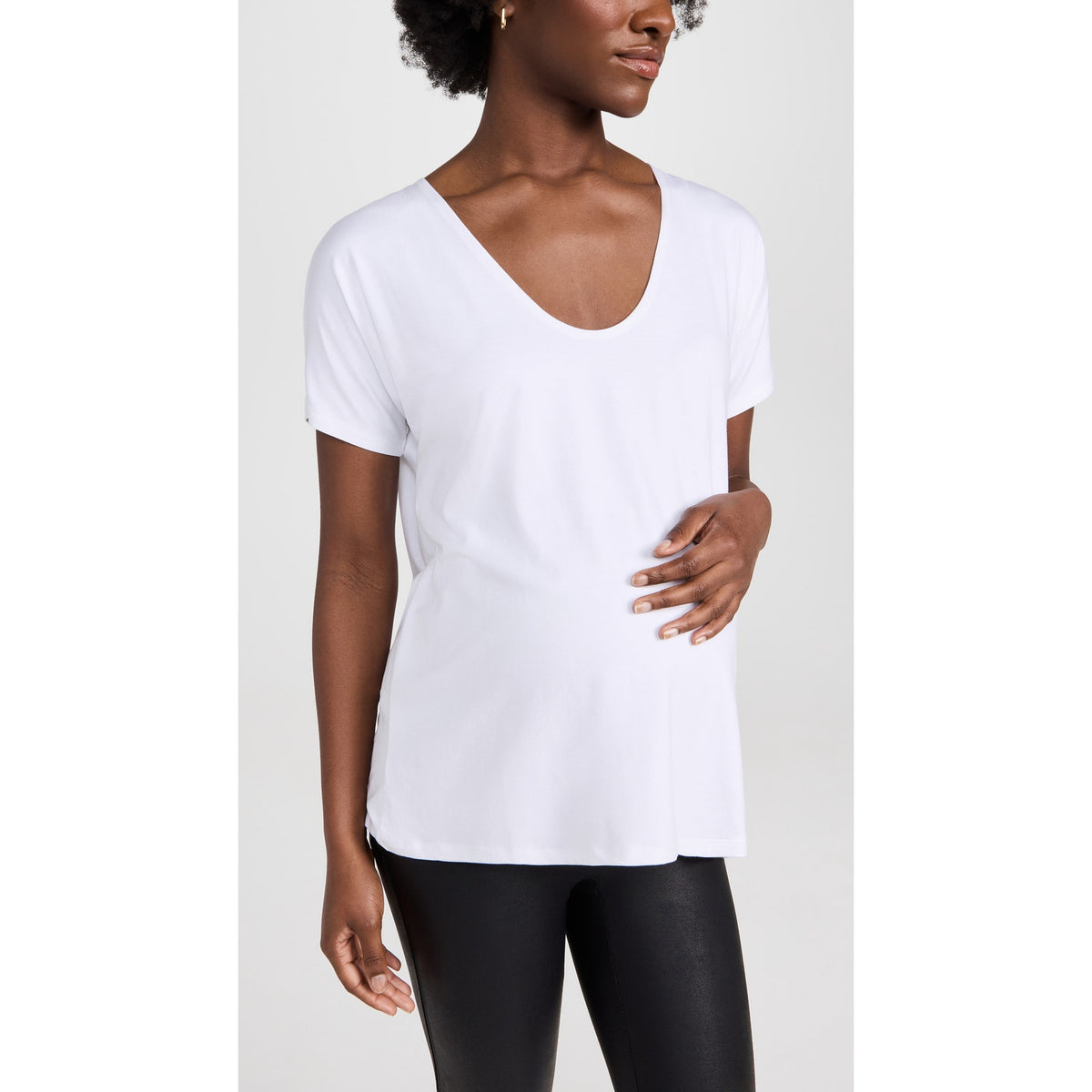 Hatch 'The Perfect Vee' White V Neck Top Size 1