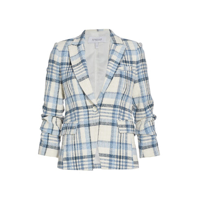 Derek Lam Plaid Blue Multi Ralph Jacket Size 4