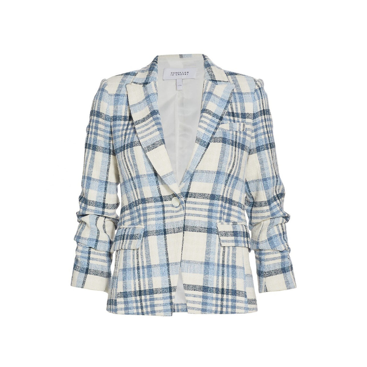 Derek Lam Plaid Blue Multi Ralph Jacket Size 4