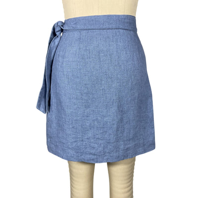 Ralph Lauren Chic Capri Blue Cargo Wrap Skirt Size 0
