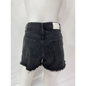 Eb Denim 'Cross Over' Black Denim Shorts Size 24