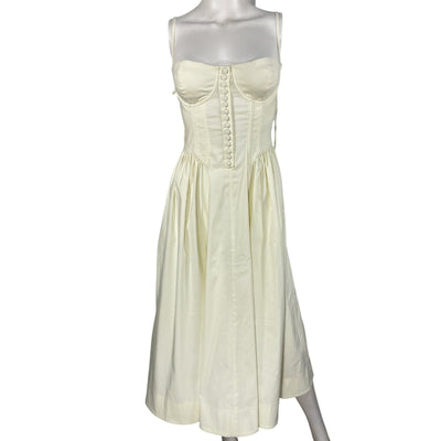 Lpa Structured Beige Sarita Midi Dress Size S