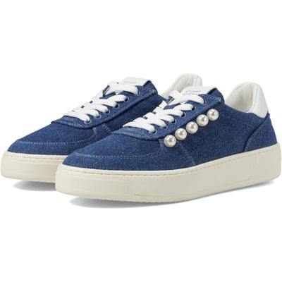 Stuart Weitzman Chic Blue Courtside Pearl Sneakers Size 6