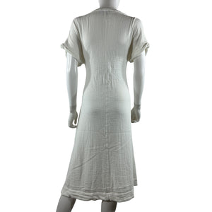 Hatch Textured White Rosa Dress Size 1