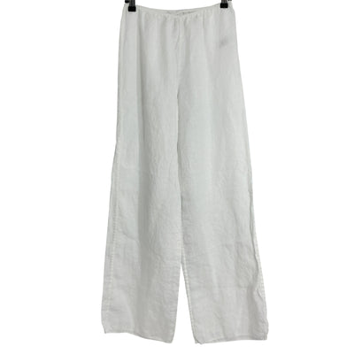 Dôen Relaxed White Lavon Linen Pants Size S