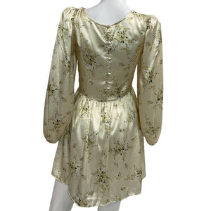 LoveShackFancy Floral Canary Yellow Garcia Mini Dress Size 2
