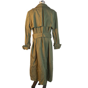 Aexae Belted Army Green Cargo Trench Coat Size M NWT