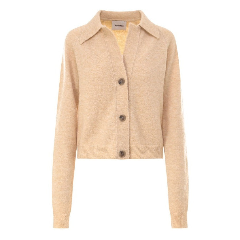 Nanushka Cozy Beige Cade Cardigan Sweater Size S