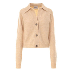 Nanushka Cozy Beige Cade Cardigan Sweater Size S