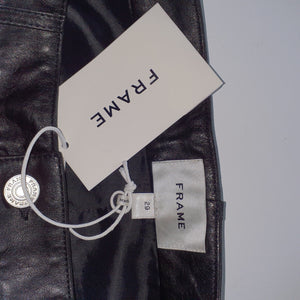 Frame Sleek Black Side Slit Shorts Size 29 NWT