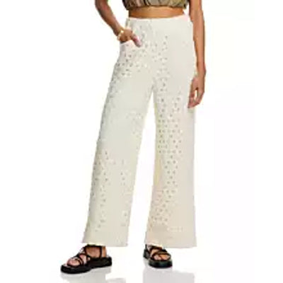 Line & Dot Crocheted Cream Bowen Pants Size M NWT