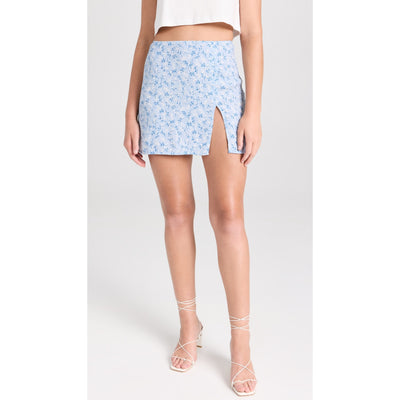 Reformation 'Margot' Blue Floral Skirt Size 8