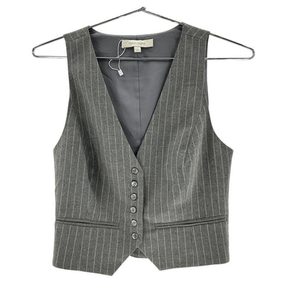 Favorite Daughter Pinstriped Gray The Favorite Vest Size S