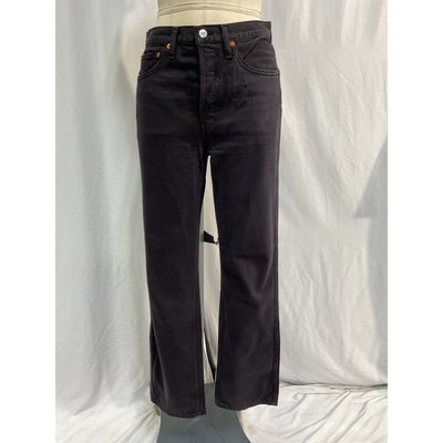 Re/Done 90S Black Polyester High Rise Loose Denim Jeans Size 26