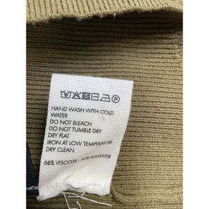 Jacquemus Ribbed Green Mock Neck Quarter Zip Crop Top Size 34 EU / US 2