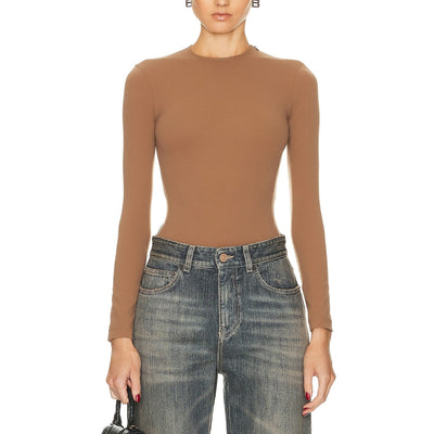 Balenciaga Fitted Brown Top Bodysuit Size 38 EU / 4 US