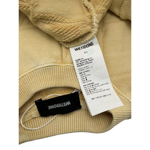 We11done Quilted Yellow Jacquard Size XS Cotton Sweatshirt