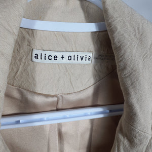 Alice + Olivia Refined Sand Pailey Size 4 Blazer