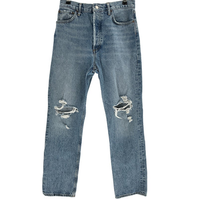 Agolde Distressed Blue 90s Denim Jeans Size 28