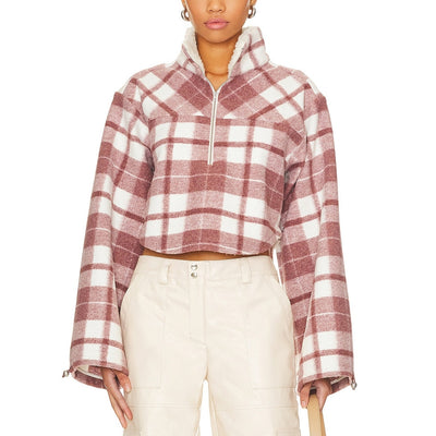 Tularosa Cozy Brown Plaid Dawn Pullover Size XS