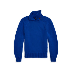 Ralph Lauren Cozy Blue Layered Collar Size S Cotton Sweater