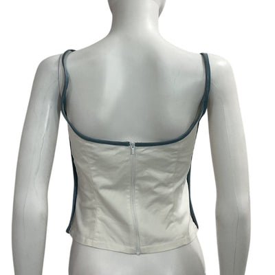 Paris Georgia Contrast White With Blue Heart Camisole Size S
