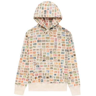 Aime Leon Dore Vintage Multicolor Stamps Hoodie Size XS
