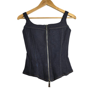 Eb Denim Structured Dark Denim Rainy Corset Size XS Top